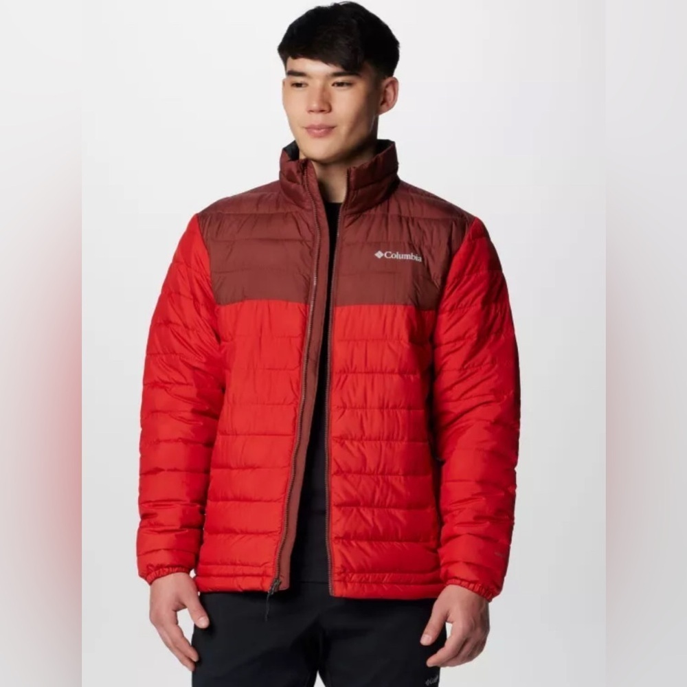 NEW Columbia Two-Tone Red and Burgundy Puffer Jacket